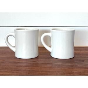 Modern Diner Style Mug Cup CAC 12 oz Hartford Set of 2